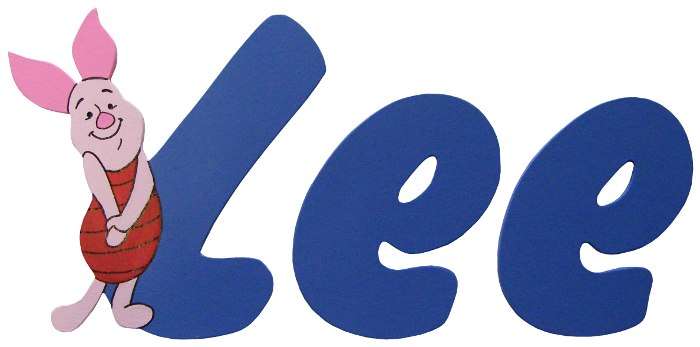 Piglet Wooden Alphabet Letters / Blue