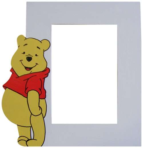 Wooden Winnie the Pooh Frame / White
