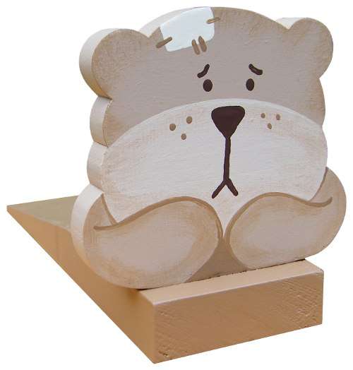 Wooden Byron Bear Doorstop