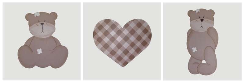 Deluxe Byron Bear Block Painting Set / 3 Pieces