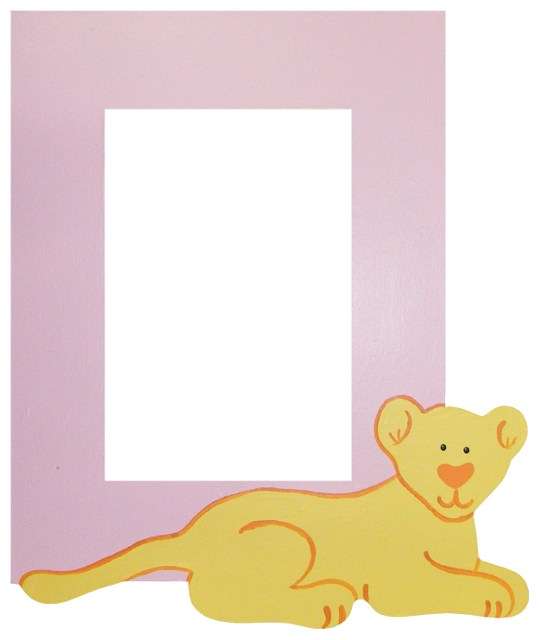 Wooden Lioness Switch Frame / Pink