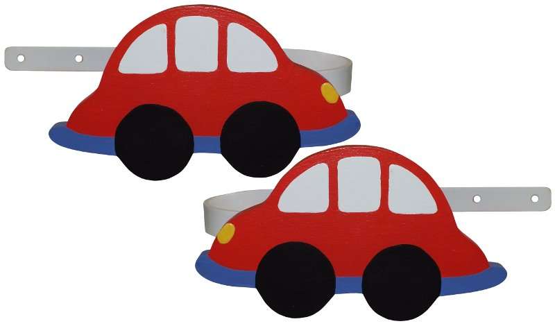 Car Curtain Tiebacks / Red