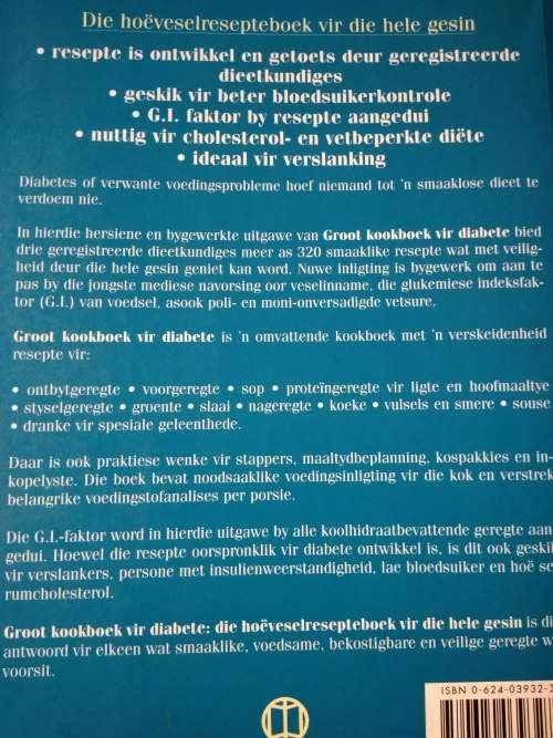 Groot Kookboek vir Diabete