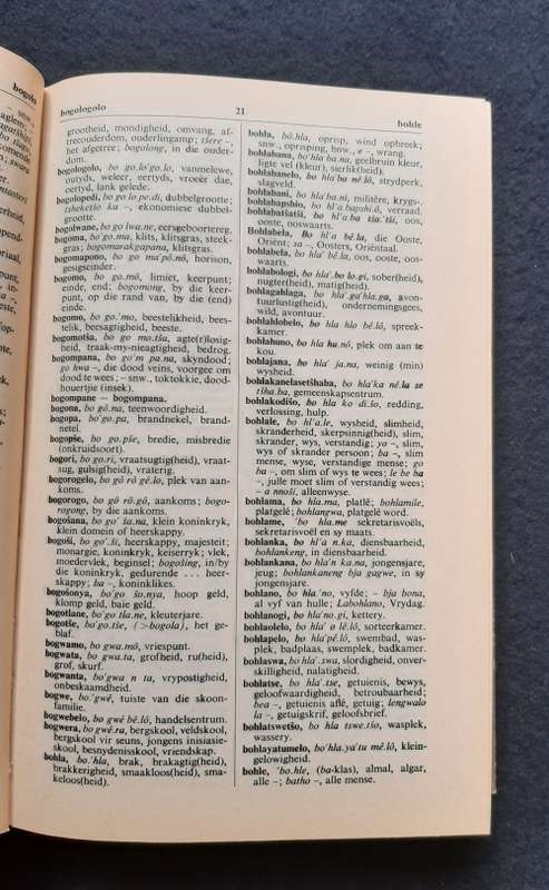 Pukuntsu Woordeboek Noord Sotho - Afrikaans - TJKriel