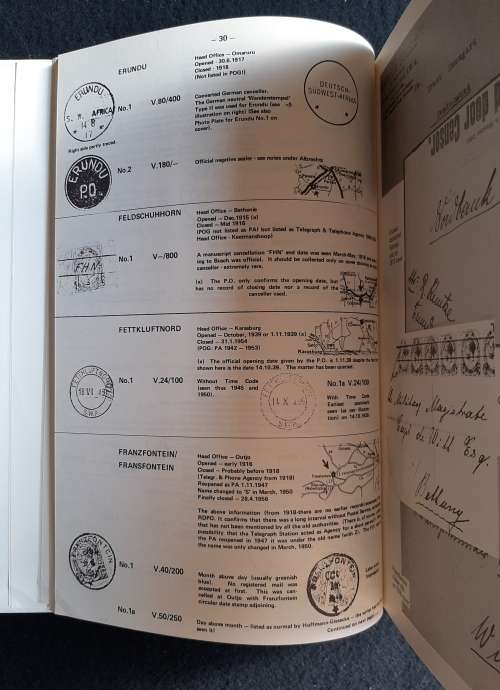 Handbook of Postmarks of South West Africa - Ralph F. Putzel