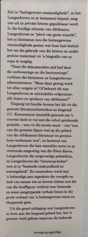 Langenhoven `n Lewe - J.C. Kannemeyer