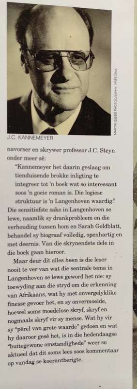 Langenhoven `n Lewe - J.C. Kannemeyer