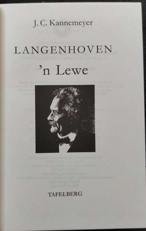 Langenhoven `n Lewe - J.C. Kannemeyer