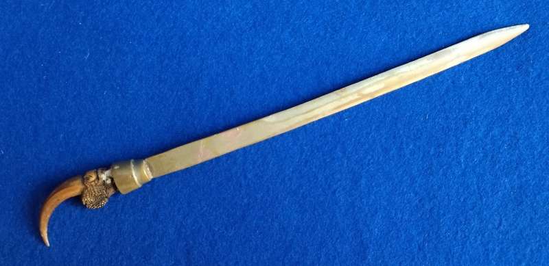 Letter opener with lion claw