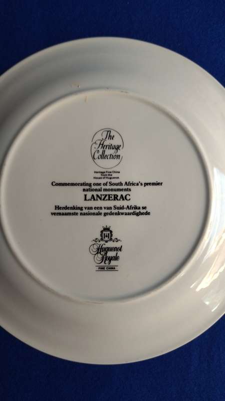 Lanzerac collectable plate - Heratige Collection -Huguenot Royale Fine China