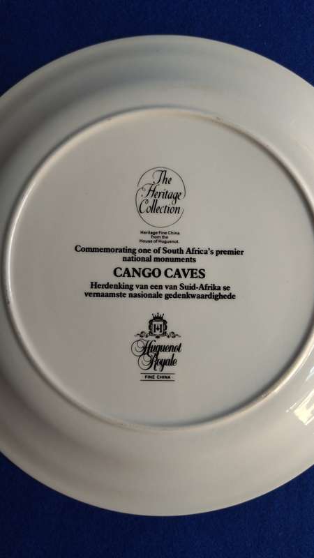 Cango Caves collectable plate - Heratige Collection -Huguenot Royale Fine China