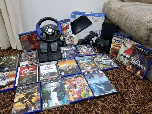 ***MASSIVE*** - PS2 Bundle (20 Games + 3 Controllers + Steering Wheel )