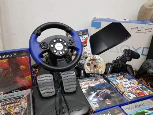 ***MASSIVE*** - PS2 Bundle (20 Games + 3 Controllers + Steering Wheel )