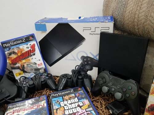 ***MASSIVE*** - PS2 Bundle (20 Games + 3 Controllers + Steering Wheel )