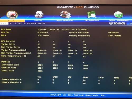 ****GAMING COMBO*** 3rd Gen Core i7 3770 (3.9Ghz)  + Gigabyte Mobo + 4GB ddr3 Ram