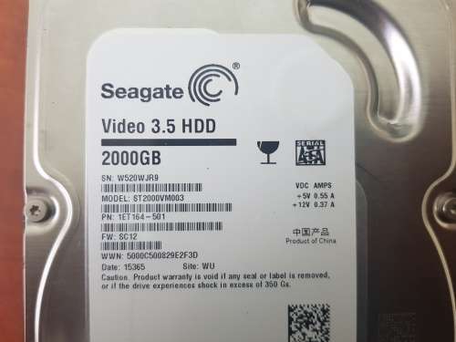 2TB Seagate Video Hard Drive 3.5"