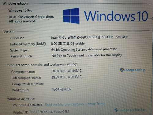 Lenovo T560 6th gen i5 + 8gb +120ssd Laptop - NEEDs KEYBOARD