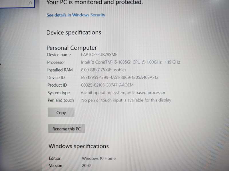 Dynabook Ultraslim 10th Gen i5, 8GB RAM, 256SSD, FHD Display