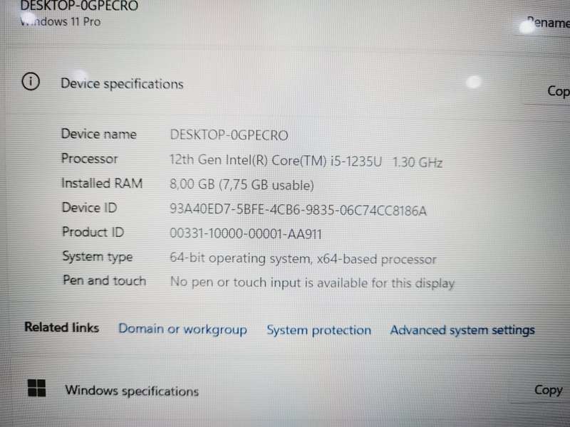 Mecer 12th gen Notebook i5-1235U - 8GB - 512GB - 15.6 FHDULL HD