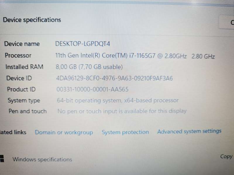 Asus Expertbook - i7 11th - 8gb - 512gb nvme