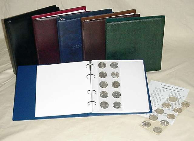 COIN ALBUM COMPLETE INCLUDING 10 PAGES