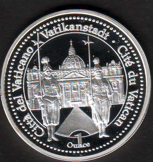VATICAN  CITY - SILVER ONE OUNCE  999/1000 PROOF ENCAPTULATED