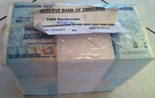 per note ZIMBABWE ONE HUNDRED TRILLION DOLLARS PRESTINE UNCIRCULATED BANKNOTE