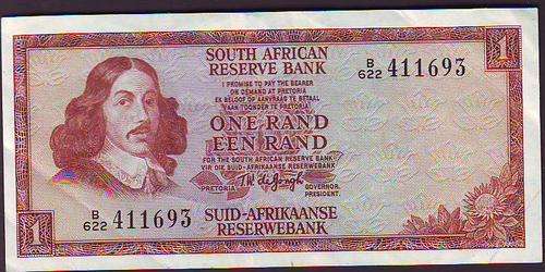 South Africa One Rand note