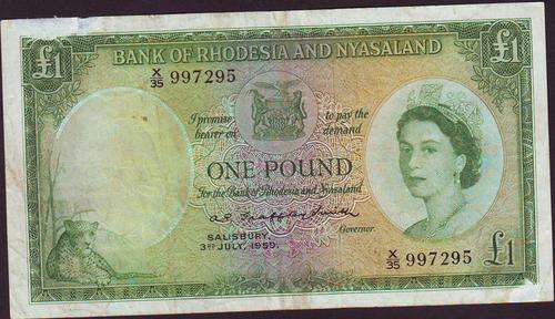 Bank of Rhodesia and Nyasaland one pound