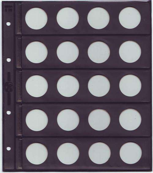 KABE NUMIS  EXQUISIT IMPORTED NEW COIN PAGES PER  E20# 28mm