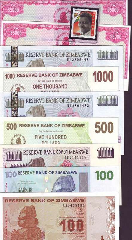 ZIMBABWE UNCIRCULATED  NOTES NEEDED TO BUY $13800-00 POSTAGE STAMP