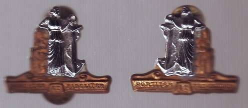 SOUTH AFRICAN FORTITER ET FIDELITER  - collar left & right badges
