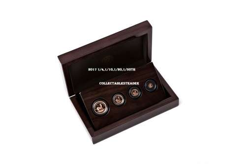 2017 Proof Krugerrand Fractional 4 Coin Set - 1/4oz,1/10th,1/20th, 1/50th 22ct Gold 50th Anniversary