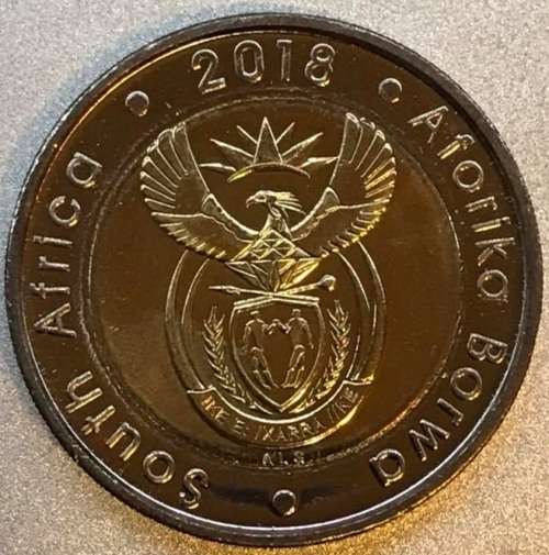 2018 NELSON MANDELA R5-00 Hologramed Security Coin in a capsule