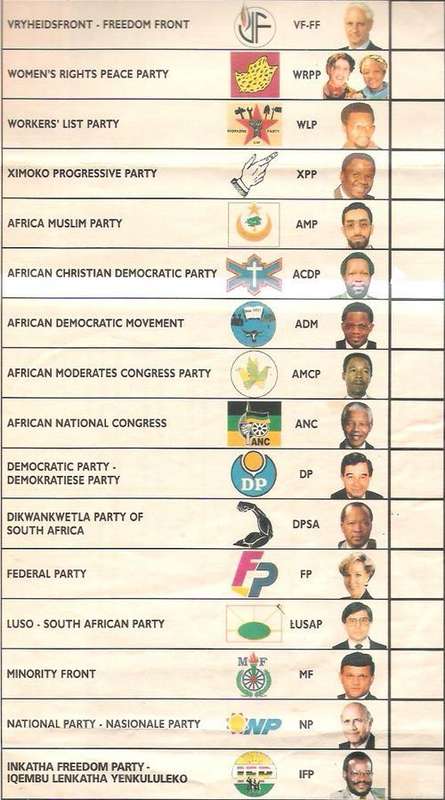 1994 VOTING BALLOT RARE SHORT SUPPLY AVAILABLE