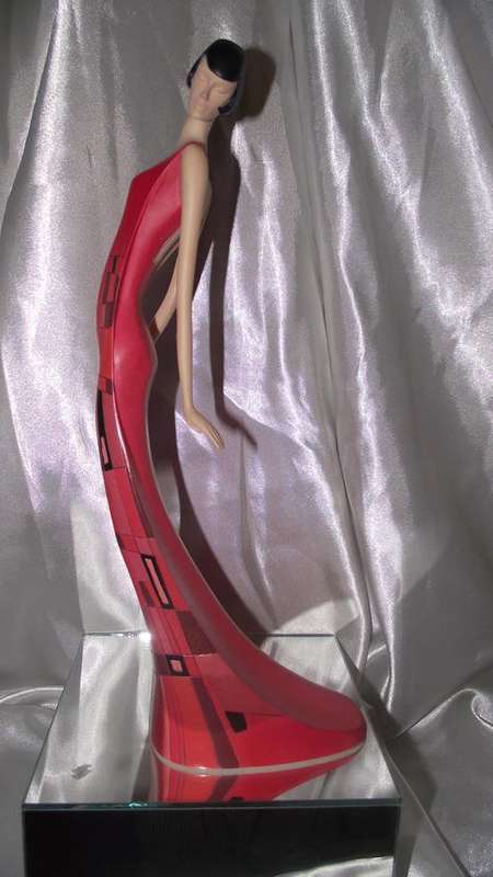 REDUSED **ART DECO** BEAUTY AND ELEGANCE PERSONIFIED 30CM+.SULPTURE SIGNED  '' ELEGANCE ''