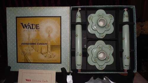 ***WOW *** WHAT A FIND BRAND NEW PAIR OF WADE PORCELAIN EVERLASTING CANDLE MADE BETWEEN 1953-1954