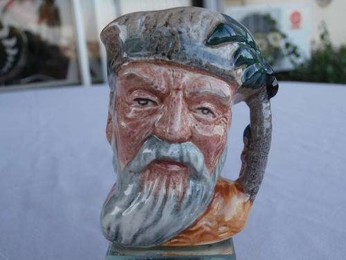 A miniature Royal Doulton Character Jug, 'Robinson Crusoe', D6546  designed by Max Henk, is 7CH HIGH