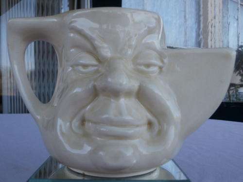 Vintage LANCASTER SANDLAND Ware BEFORE AND AFTER Toby Style Shaving Mug Rare No 852900