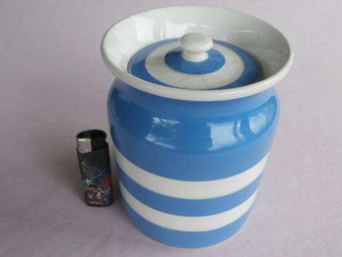 MEDIUM CORNISH WARE CONTAINER 15.5CM X 13CM  GOOD CONDITION
