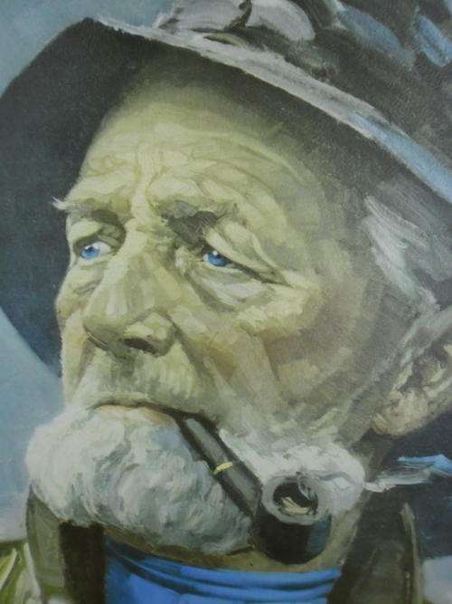 DRASTICALLY REDUCED.A PRINT IN FRAME***THE OLD FISHERMAN OF THE SEA*** 38CM X 28CM