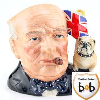 WINSTON CHURCHILL D6907  COME WITH CERTIFICATE - Large - Royal Doulton Character Jug mint