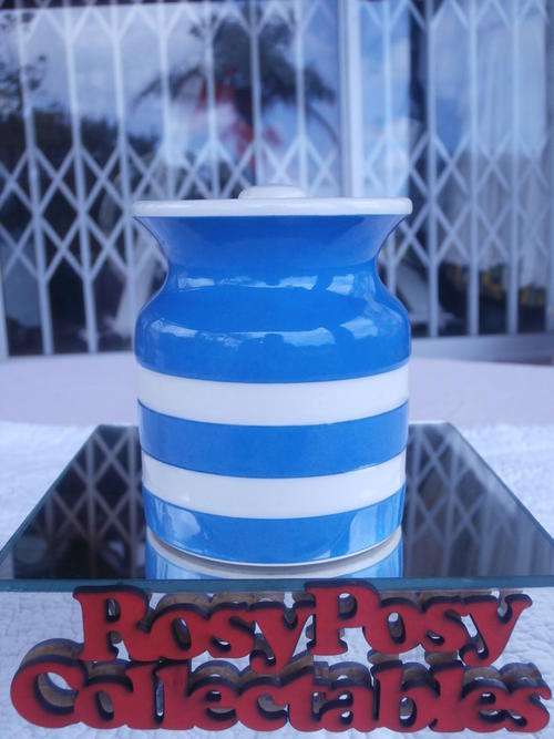 SMALL CORNISHWARE CONTAINER 9CM X 7.5CM IN MINT CONDITION WHAT A FIND
