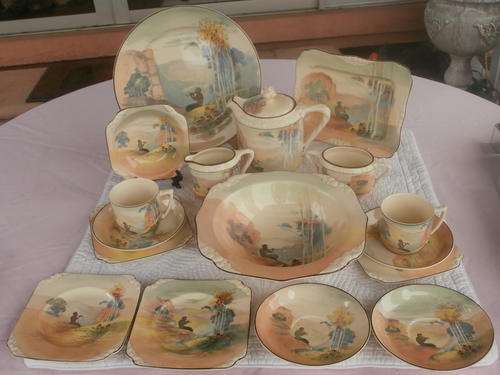RARE A VARIATY OF ROYAL DOULTON EARLY 1900'S MYTHICAL PIPES OF  PAN WITH THE 1928 BLUE BACK STAMP