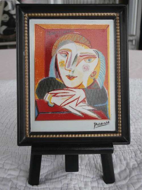 **RARE RARE** PABLO PICASSO FRAMED WITH PIC STAND BY GOEBEL ARTIS ORBIS NOT MANY MADE