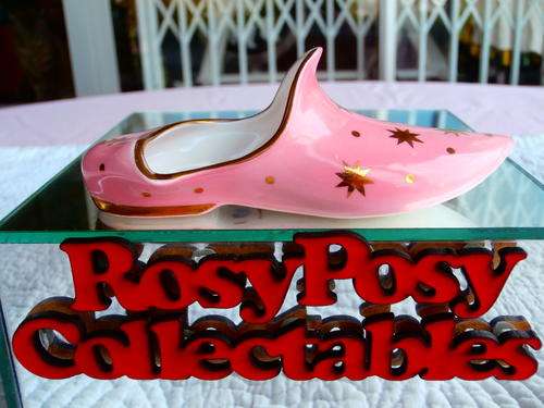 WHAT A STUNNING PIECE .A RARE COALPORT PORCELAIN PINK SLIPPER MINT CONDITION 11CM X 5CM X 4CM