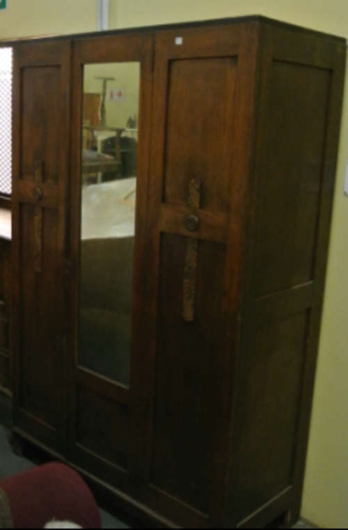 Teak Cupboard 2Doors with Mirrow in Front