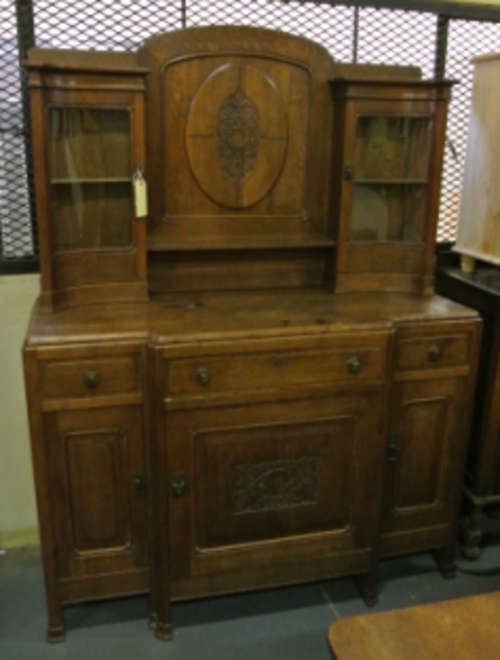 antique Oak Side Bord 1930's