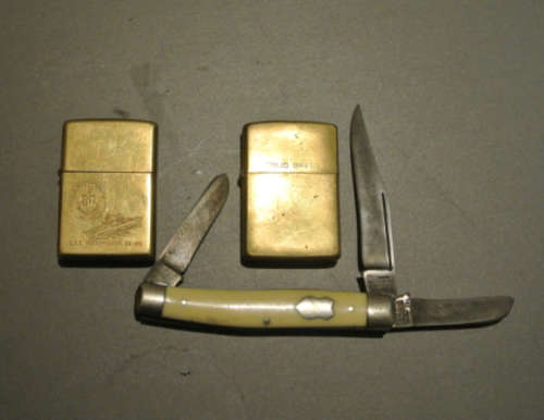 Grandpa's pocket with 2 zippo