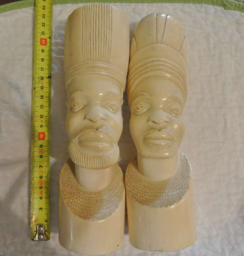 antique ivory busts